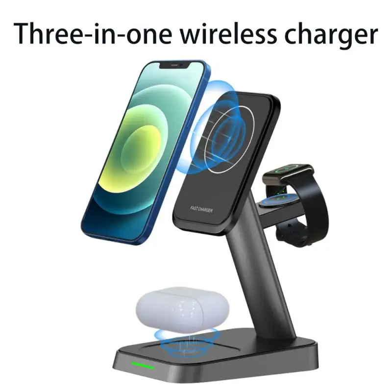 

1 шт. 15 Вт Qi Беспроводное зарядное устройство Подставка для IPhone 12 11 Pro XS MAX Samsung S21 S20 S10 S9 Быстрая Зарядка Док-станция зарядное устройство для те...