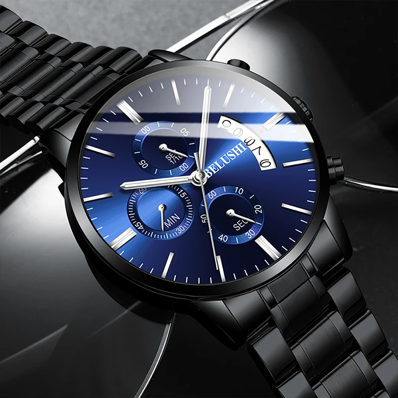 Мужские модные ультратонкие часы CHYCET 2021, минималистичные кварцевые часы, простые мужские деловые водонепроницаемые часы с сетчатым ремешк... от AliExpress WW