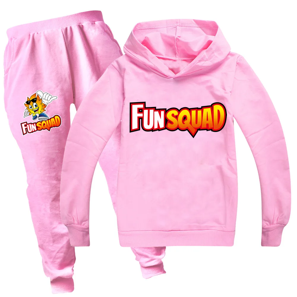 Toddler Fun Squad game Hoodie Boy Clothing Suit Fashion Long Sleeve Kids T-shirt + Pants Big Kids Girl Sweatshirt Suit 2-16Y
