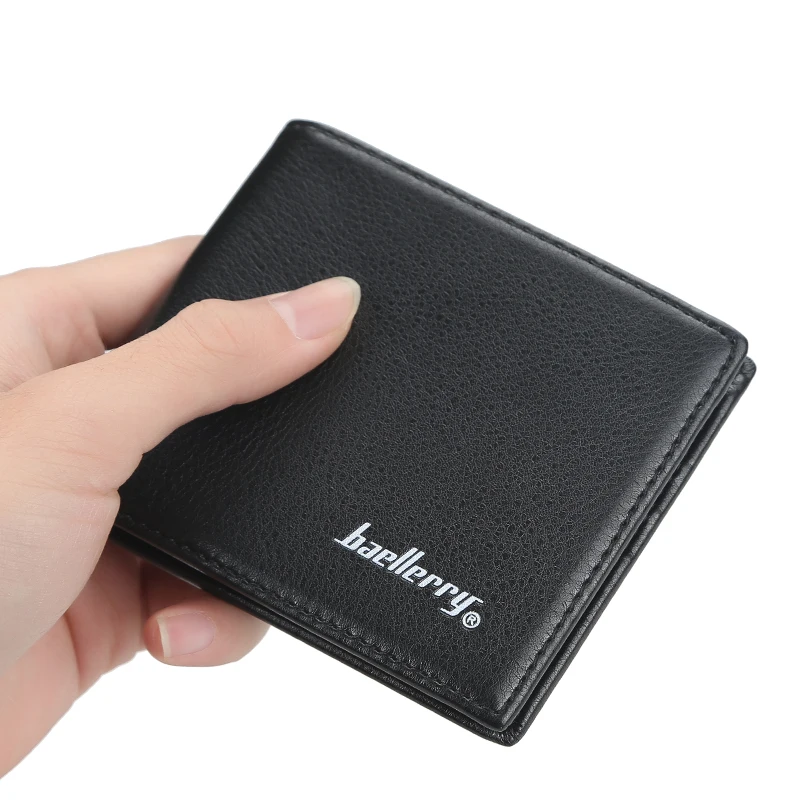 

Men's, short style, wallet, thin style, multiple card slots, open, wallet, fashion, soft leather, horizontal style, wallet