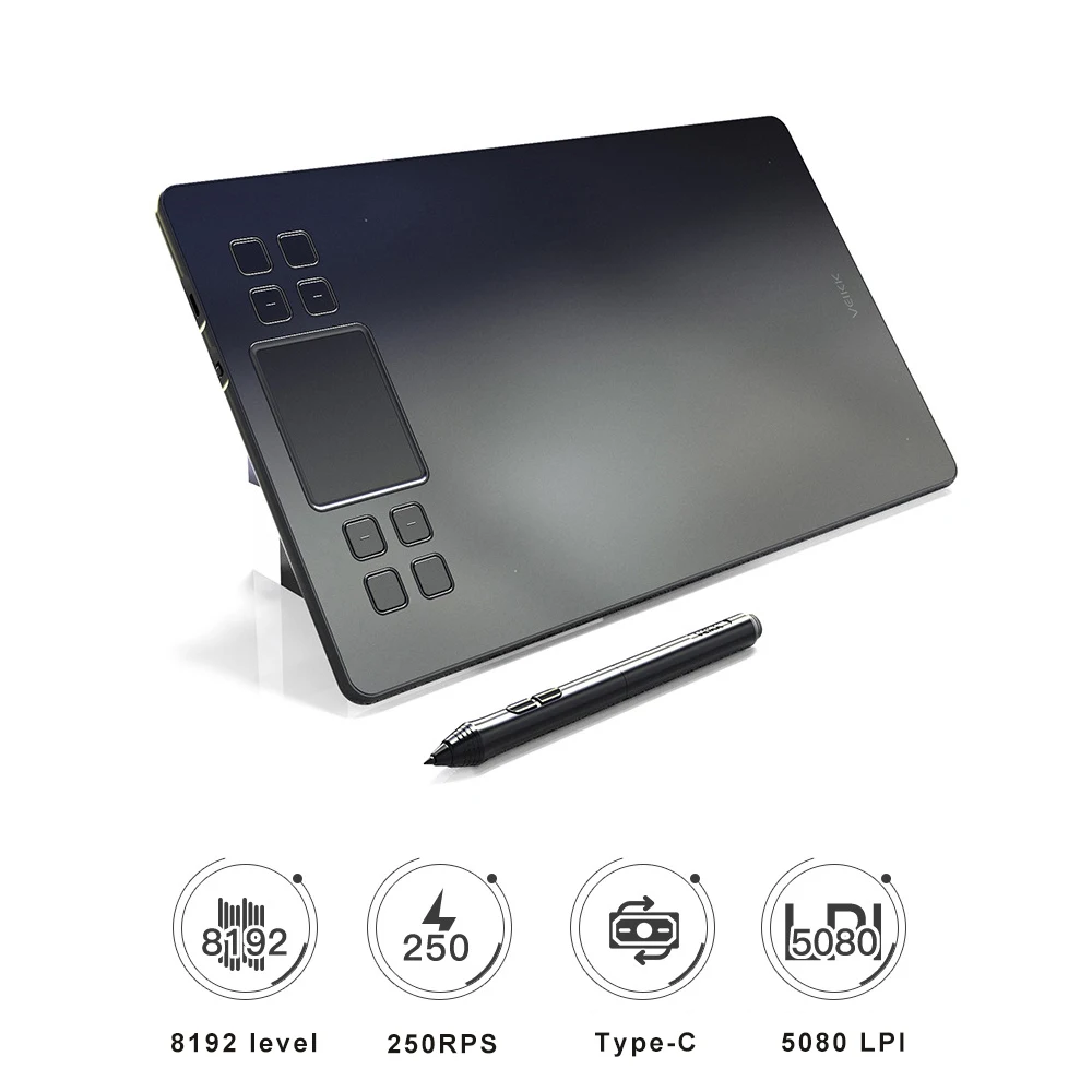 10*6 дюймов 5080DPI 250PPS цифровая ручка планшет аниме графический для рисования и игр OSU