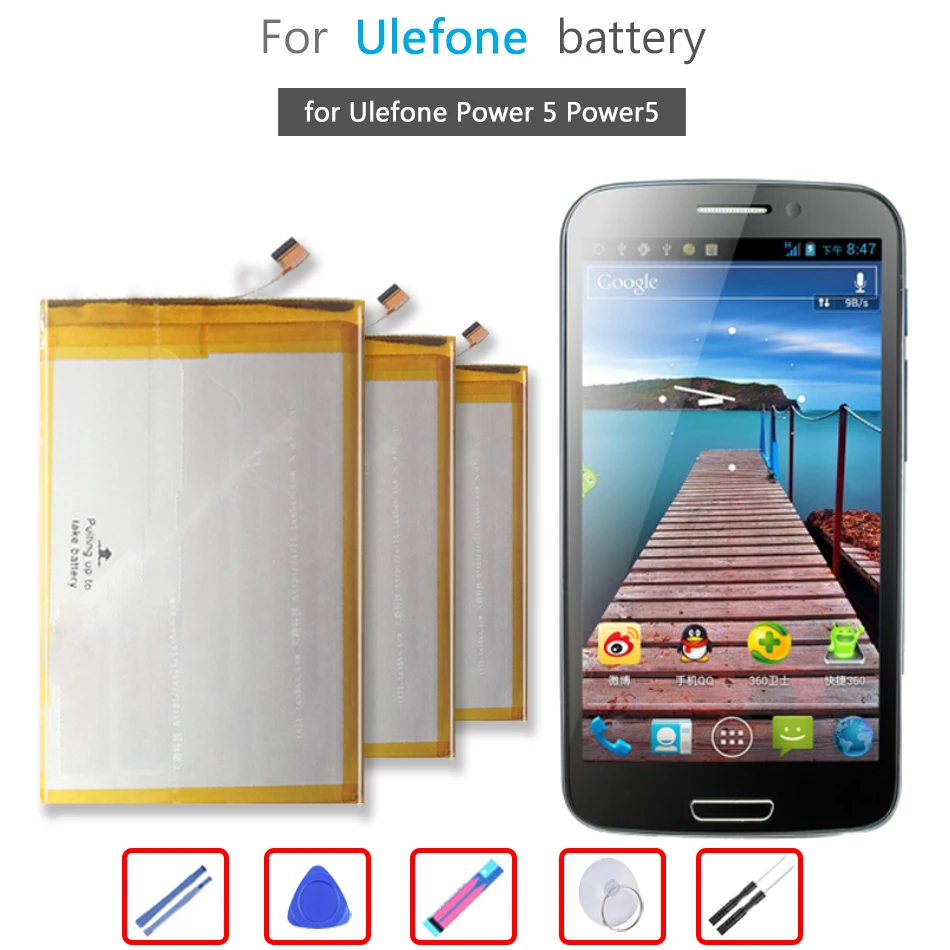 

Power 5 13000mAh Li-ion Polymer Battery for Ulefone Power 5 Power5 Bateria