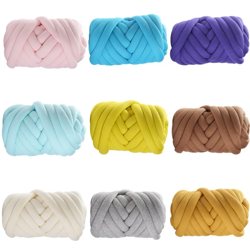 

Chunky Yarn 500g Nordic Thick Wool Blanket Seamless Woolen Cored Cotton Core-spun Yarn Selling Pocket Line Hand-woven Blanket