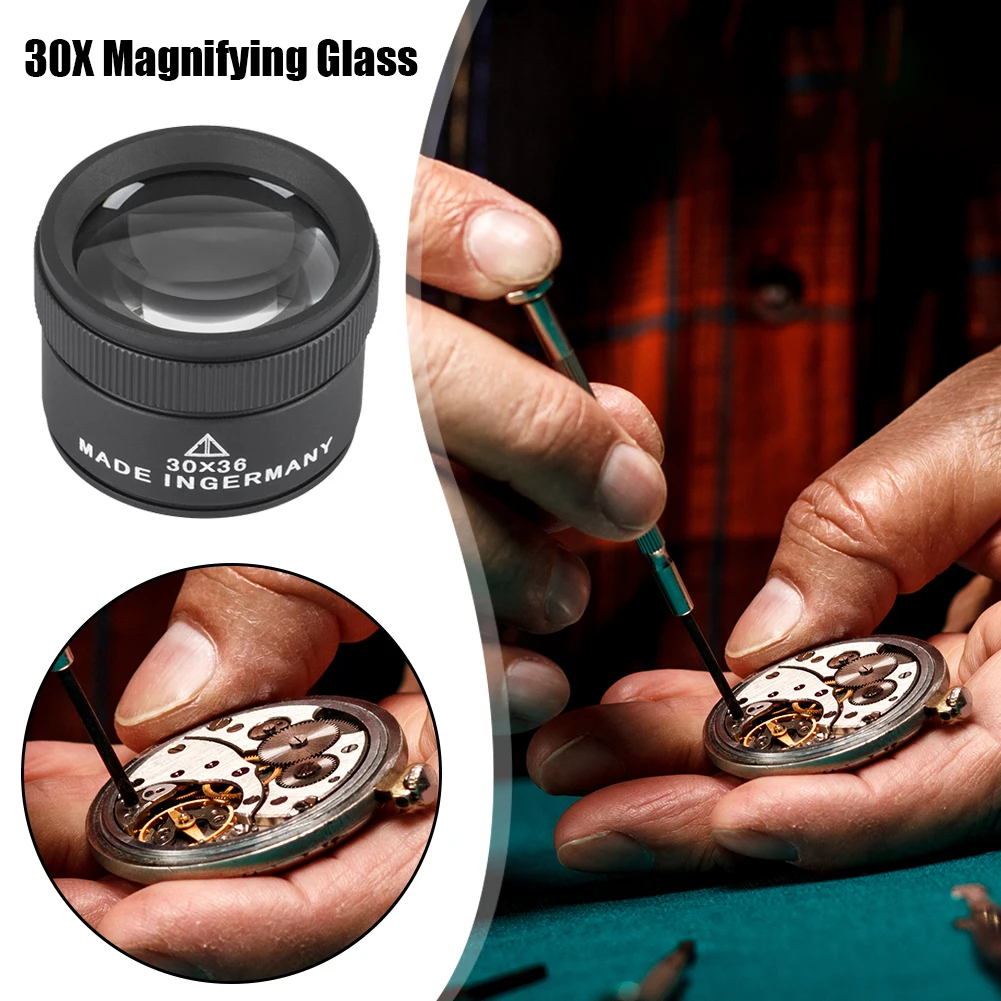 Увеличительное стекло 30 крат портативное для ремонта монет штампов часов|Лупы| |