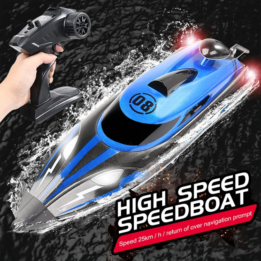 

HJ808 2.4G RC Boat High Speed Remote Control Racing Ship Water Speed Boat Children Model Toy RC Model Ship