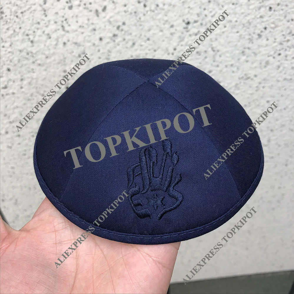Темно-синяя хлопковая саржа KIPPAH, KIPPA, KIPPOT, KIPOT, YARMULKE, YARMULKA