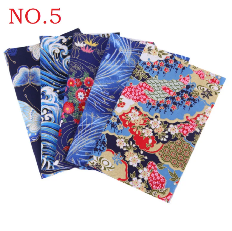 

25cm*25cm/ 4 pcs a Set New Retro Print DIY Patchwork Denim Cotton Fabric Cartoon Flowers Fabric