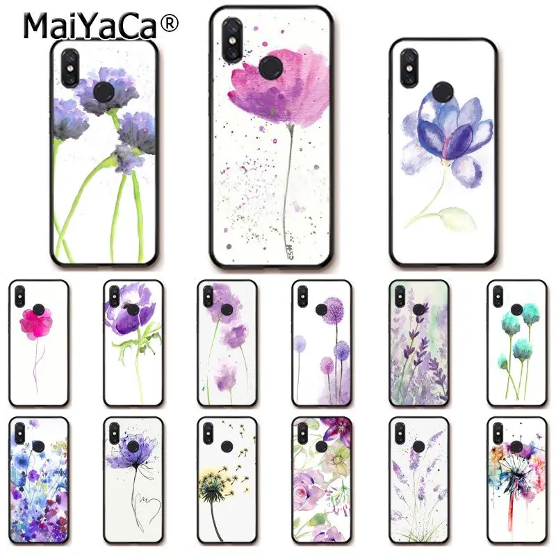 MaiYaCa акварельный цветок Одуванчик Лаванда Фиолетовый чехол для телефона Xiaomi Redmi8