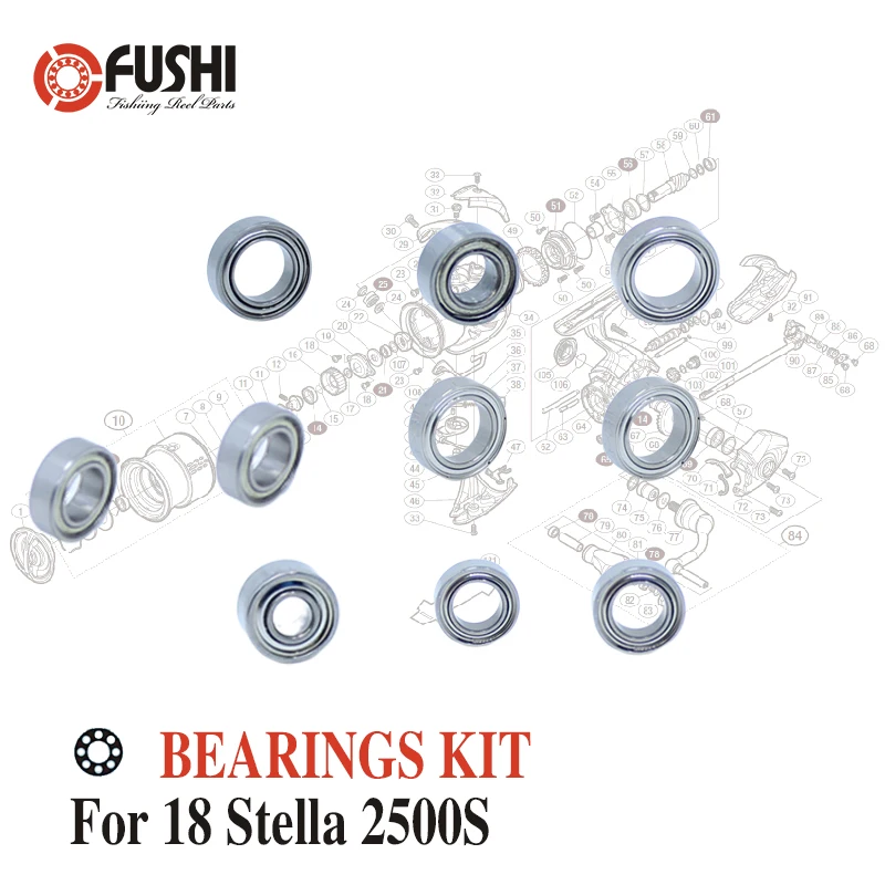 Рыболовная катушка из нержавеющей стали набор шарикоподшипников для Shimano 18 Stella