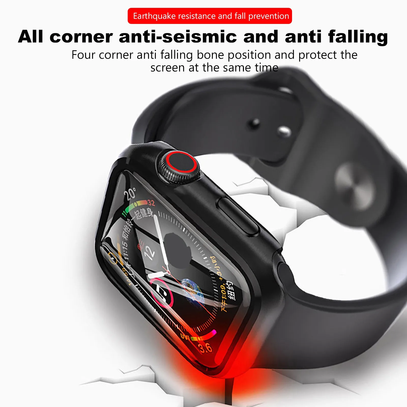 Ультратонкая защитная пленка из закаленного стекла подходит для Apple Watch серии 7