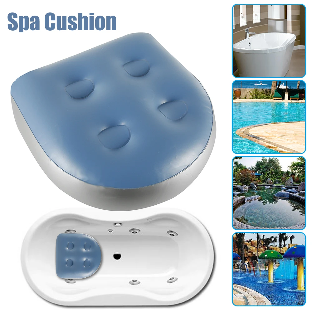 

Massage Mat Inflatable Relaxing Booster Seat Back Hot Tub Bathtub Pillow Spa Cushion Soft for Home Hot Tub Bathroom Accessories