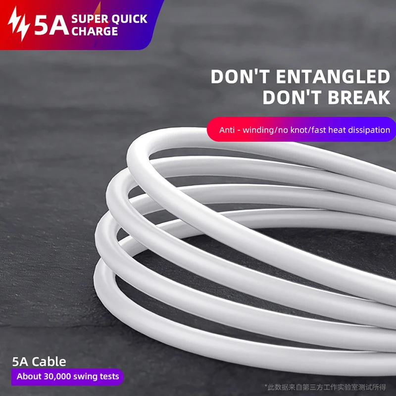 5А type C USB кабель Supercharge быстрое зарядное устройство для телефона Android планшет
