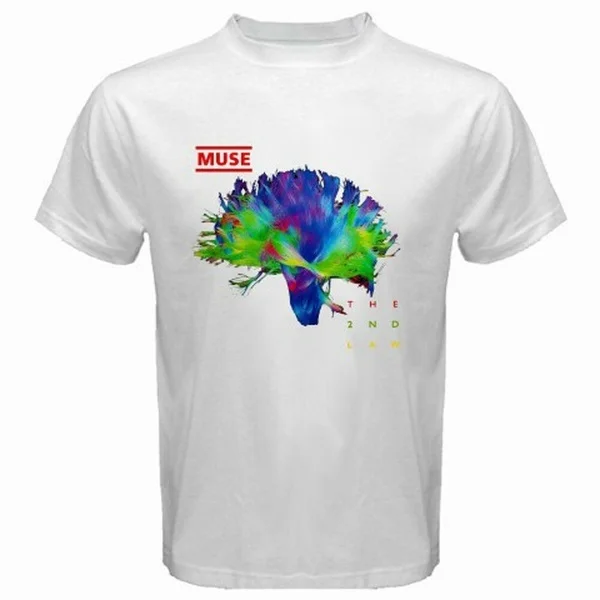 

New MUSE The 2nd Law Rock Band Men's White T-Shirt