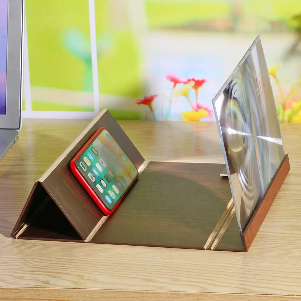 14 дюймов древесины увеличитель для экрана телефона 3D HD усилитель расширенного