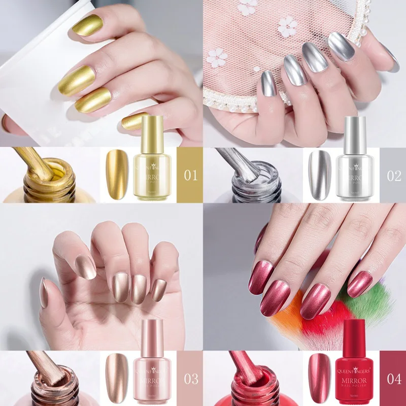 Стойкий Великолепный глянцевый маникюрный дизайн ногтей украшение Блестящий