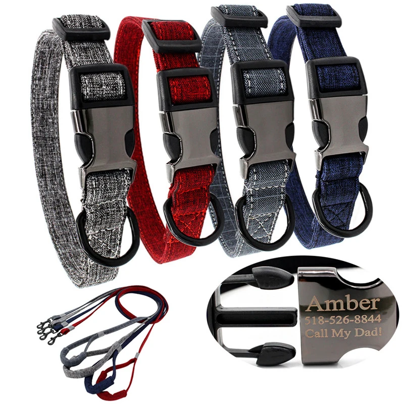 Ошейник для собаки персонализированный нейлоновый ошейник питомца на заказ