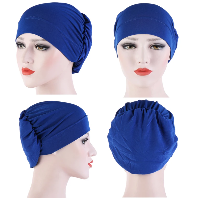 Женская шапка-тюрбан мягкий хиджаб из Джерси головной убор шарф кепка для