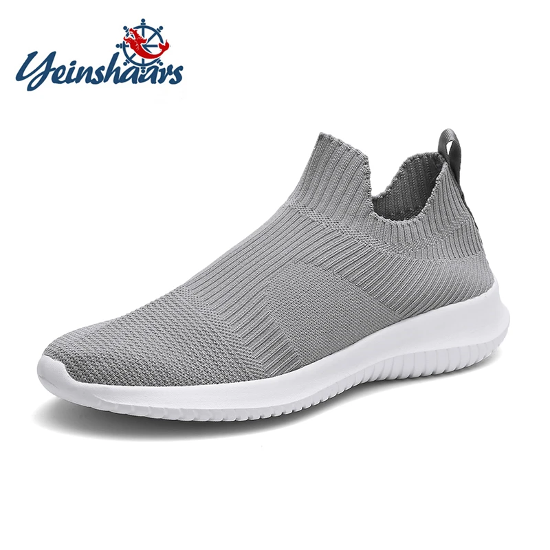 Кроссовки YEINSHAARS мужские без шнуровки Дышащие Модные сникерсы лоферы дешевые