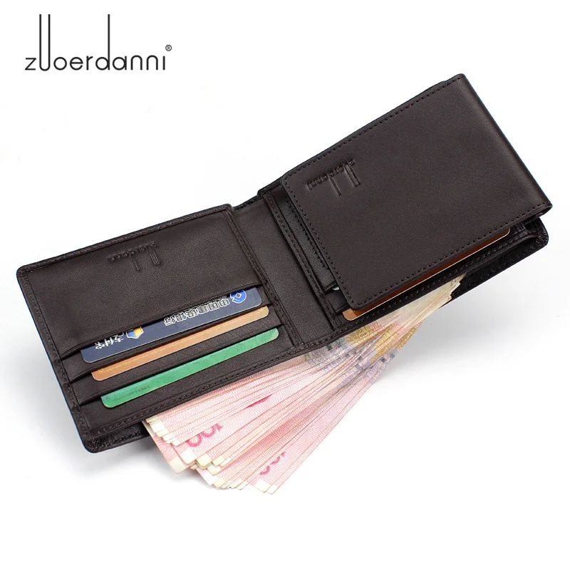 Кошелек мужской короткий маленький бумажник из воловьей кожи кредитница | Багаж