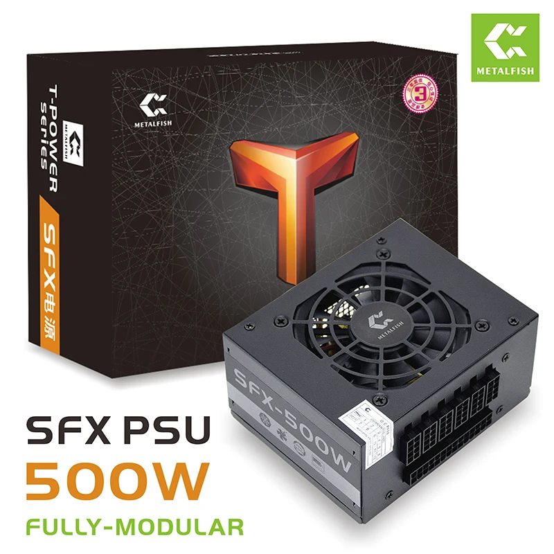 METALFISH SFX 500W полностью модульный архив Мощность блок для компьютера мини PC /