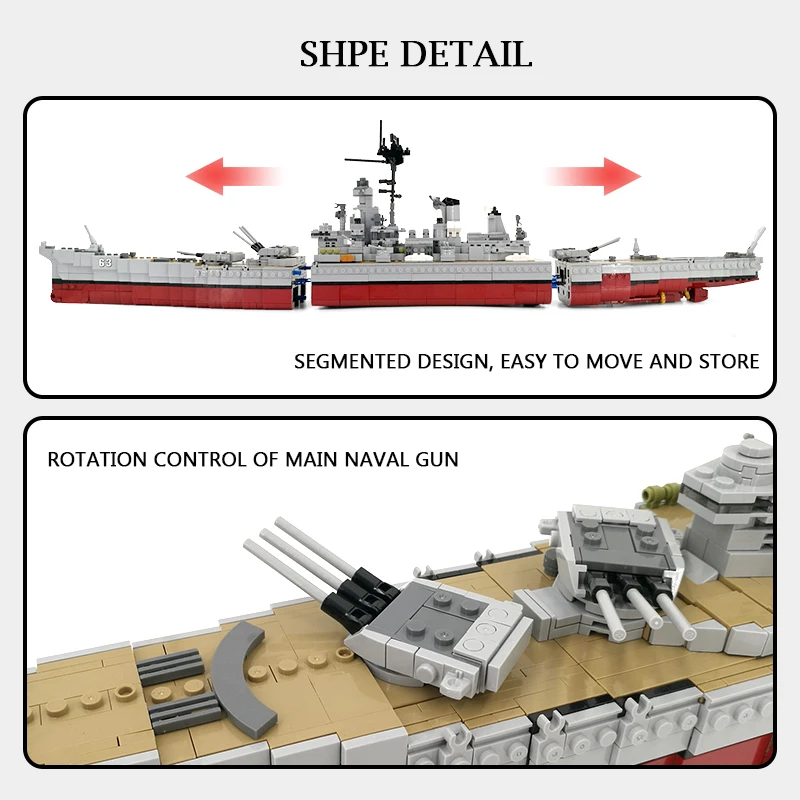 В наличии XINGBAO 06030 Missouri Battleship пиратский корабль имперские военные корабли