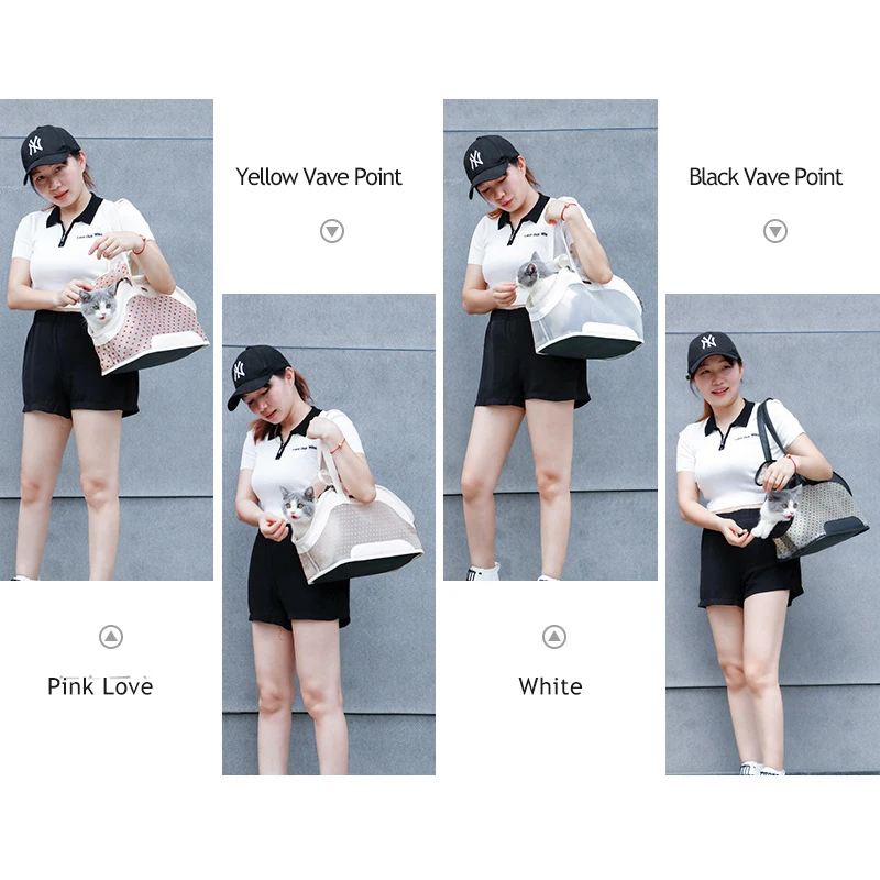 Pet Bag Dog Transport Backpack Dogs Travel Carrier Breathable PU Mesh Fabric Outdoor Single Shoulder Bags | Дом и сад