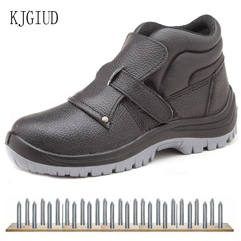 Men Breathable Leather Casual Shoes Anti-smashing Anti-piercing Safety Welder Steel Toe Cap Deodorant Protective | Обувь