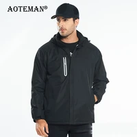 men windbreaker jacket winter waterproof coats hooded fleece outwears windproof men clothing casual sport warm male jacket lm121