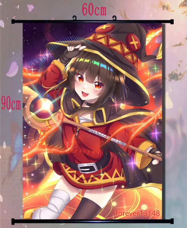 Аниме KonoSuba Megumin настенный плакат искусство домашний декор подарок отаку 60*90 см