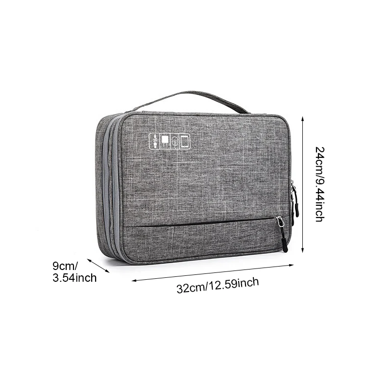 Двухслойная цифровая сумка для хранения портативная многофункциональная