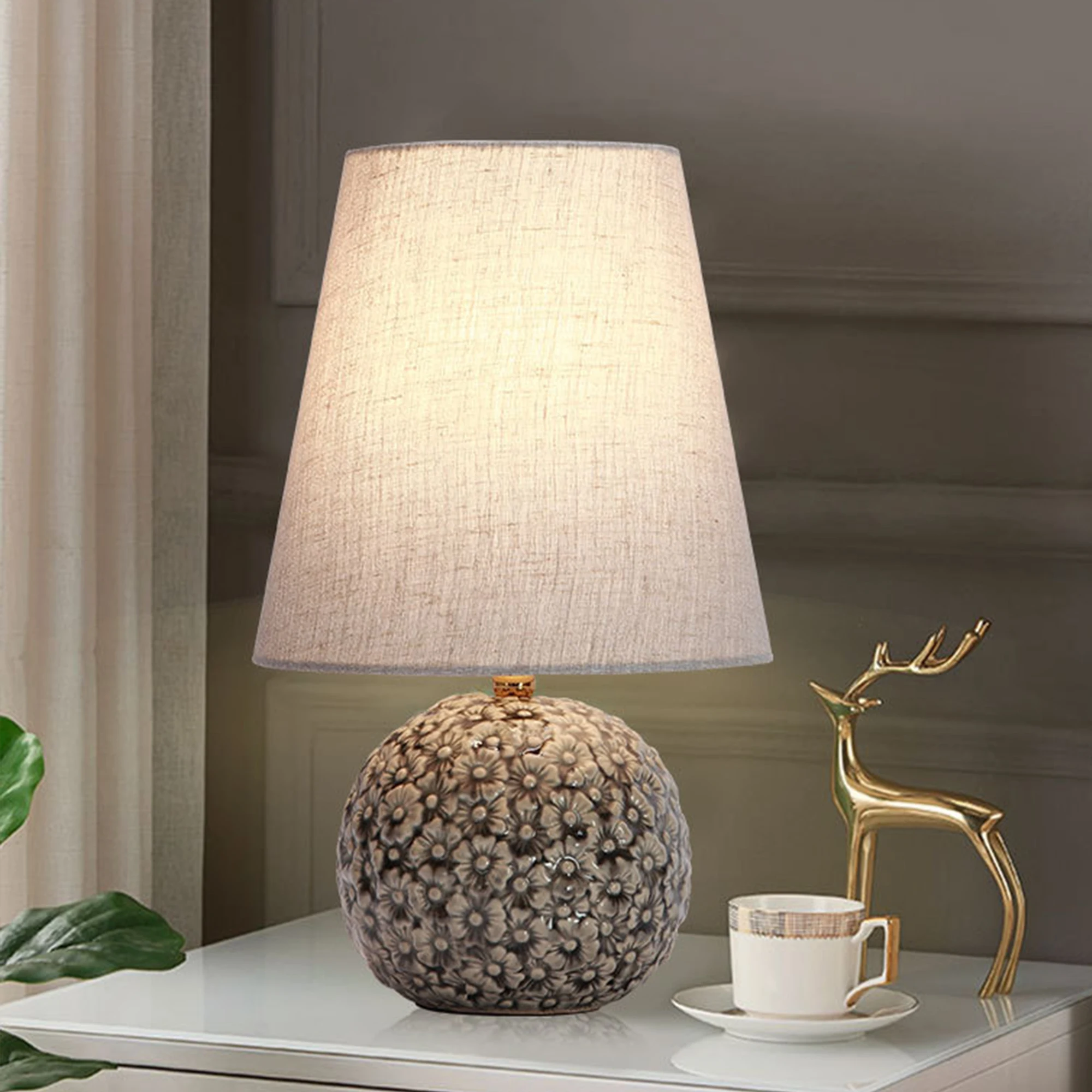 Modern Minimalist LED Ceramic Table Lamp Living Room Bedroom Study Bedside | Лампы и освещение