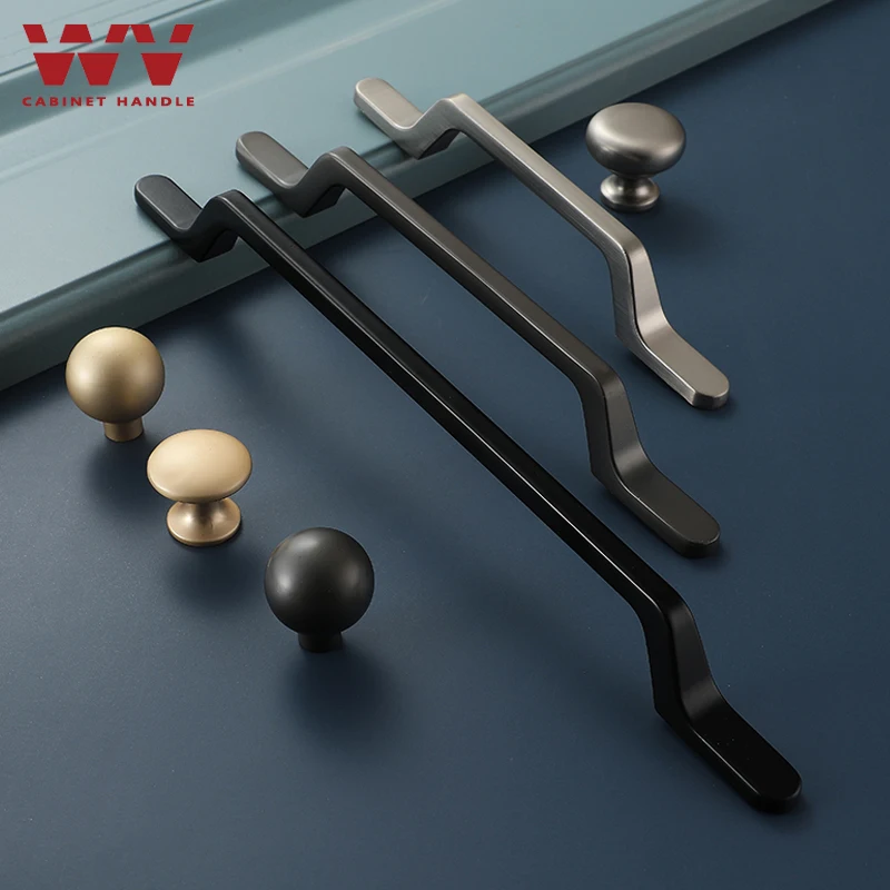 ВМ Американский Ручка Серый матовая золотая для шкафа ручки 192 мм ящика Кухня