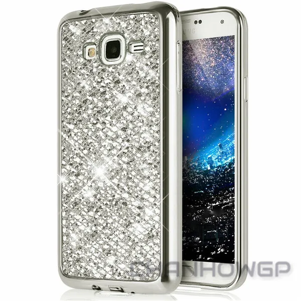 Мягкий пластиковый чехол с блестками чехол для samsung Galaxy A6 A8 J4 J6 J3 J5 J7 Core A5 S7 край S8 S9 плюс Funda - Цвет: Серебристый