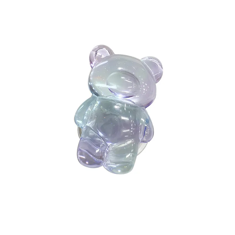 INS симпатичный градиентный Медведь Прозрачный держатель для телефона Griptok