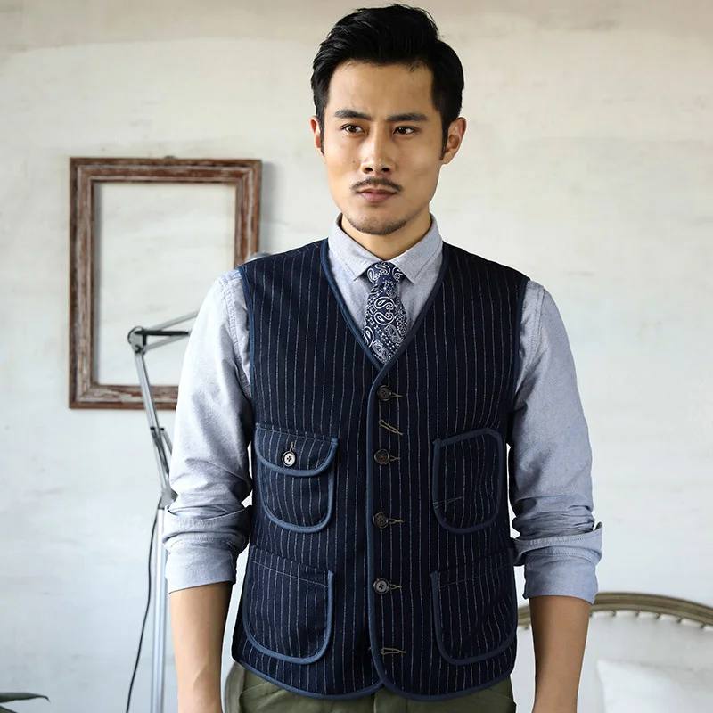 

Description! MJ-0013 Read Asian Size Vintage 55% Wool Mens Casual Vest