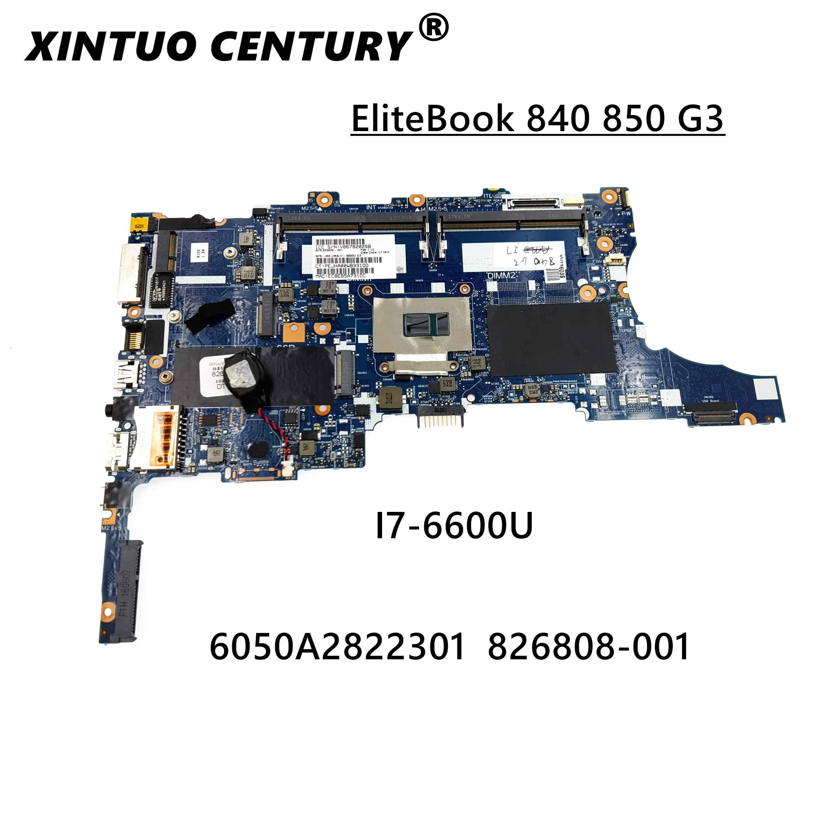 Günstig Für HP EliteBook 840 G3 850 G3 Serie Laptop Motherboard I7-6600U CPU 6050A2822301-MB-A01 826808-601 826808-001