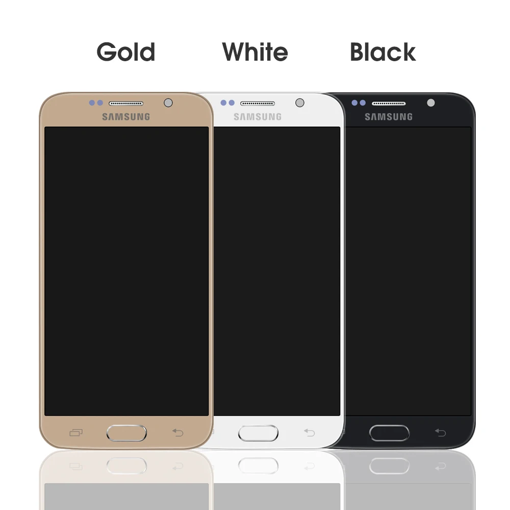 Для samsung Galaxy S6 G920 SM-G920F G920F G920FD кодирующий преобразователь сенсорного экрана в сборе запасные части для Galaxy S6 ЖК-экран