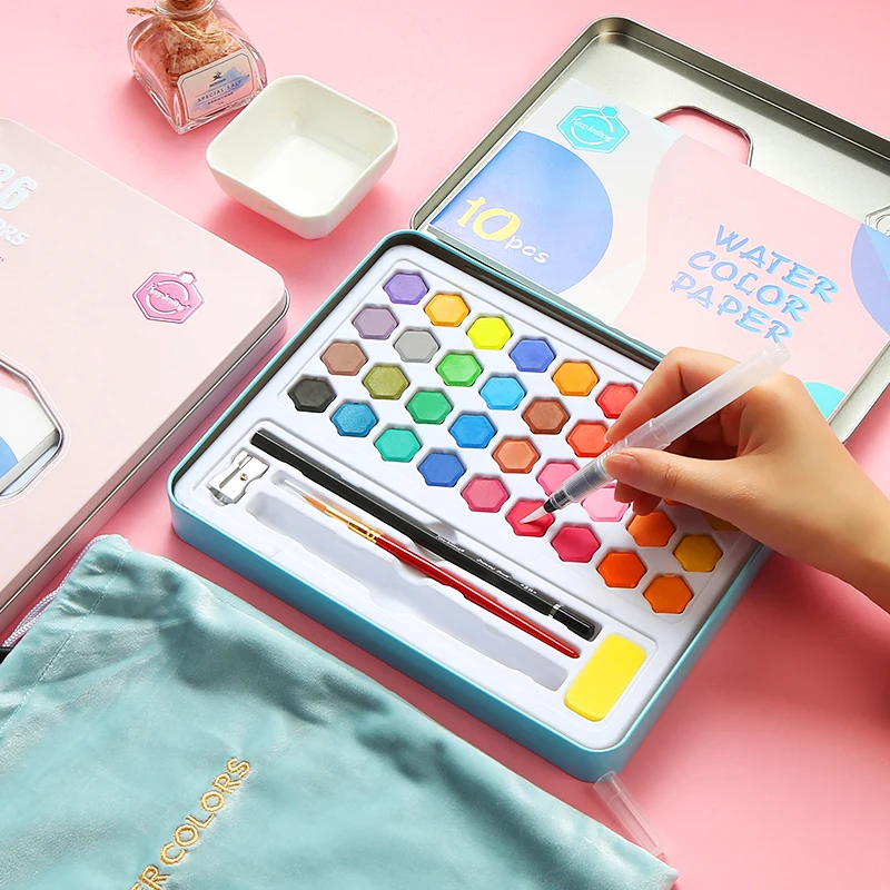 Набор акварельных пигментов 36 цветов акварельная краска для студентов ручная