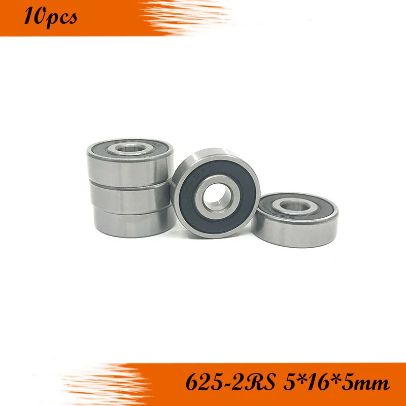 625-2RS 625RS Bearing steel ABEC-5 (10PCS) 5*16*5 mm Miniature Sealed Ball Bearings 625 2RS