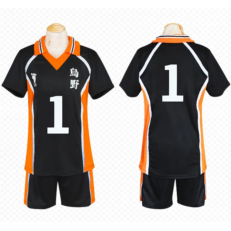 9 стиль аниме Haikyu! Haikyuu Cosplay Костюм Karasuno Koukou высокий школьный волейбол клуб Хината Shoyo спортивная рубашка Джерси - Цвет: 1