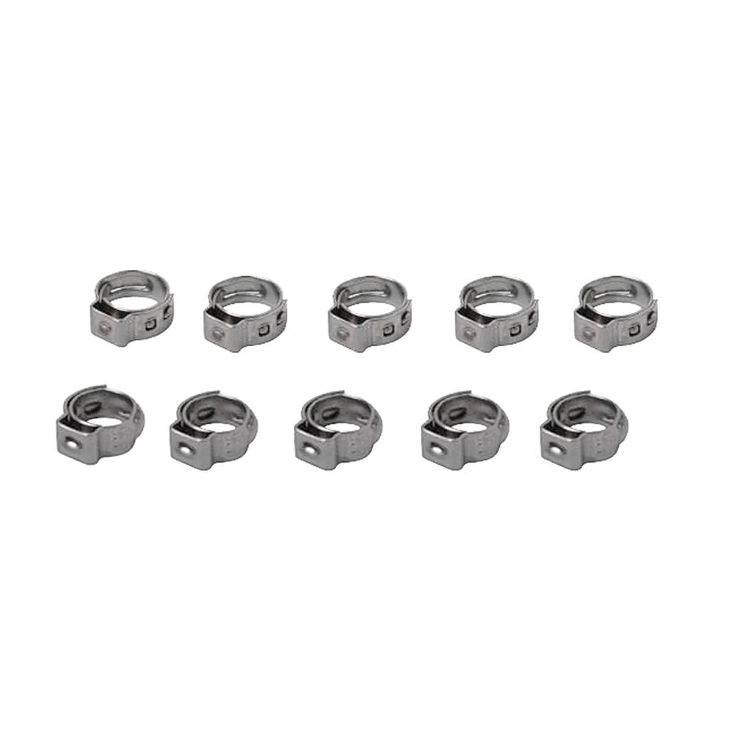 10Pcs 7.8mm-9.5mm O-Clips Single Ear Stainless Steel Hydraulic Hose Clamps | Автомобили и мотоциклы