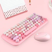 notebook 3 in 1 wireless keyboard mouse combos 2 4g wireless number pad pink round punk mini keyboard and mouse free mouse pad