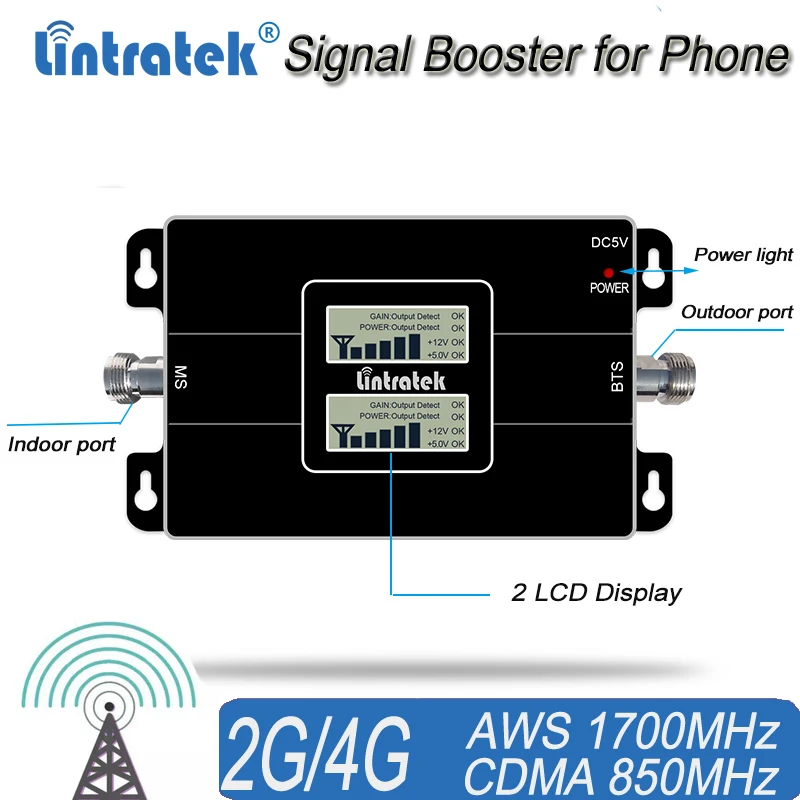 Повторитель сигнала домашнего использования 2G 4G 850 МГц 1700/2100 усилитель UMTS для США