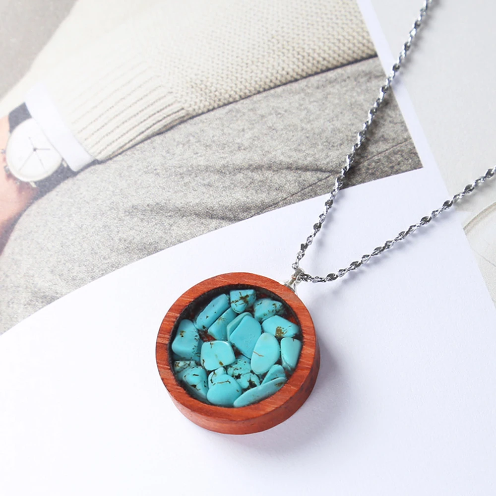 Hand made DIY material crystal epoxy resin mold rectangle rounded jewelry pendant Accessories red pear solid wood frame | Дом и сад