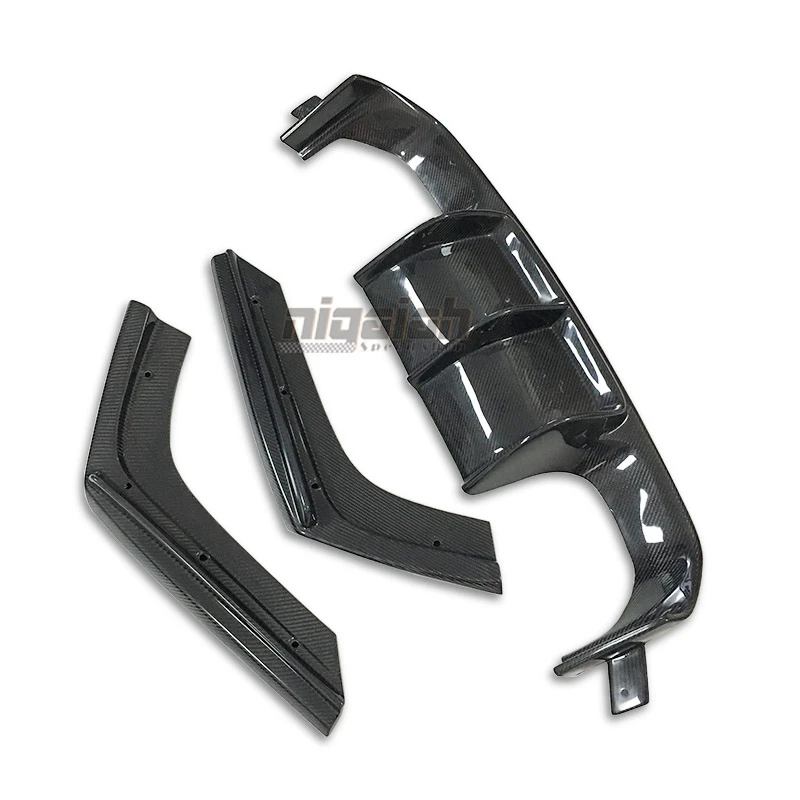 M3 M4 Carbon Fiber Rear Bumper Diffuser Spoiler with Splitter for BMW F80 F82 Coupe F83 Convertible 2012 - 2017 3PCS | Автомобили и