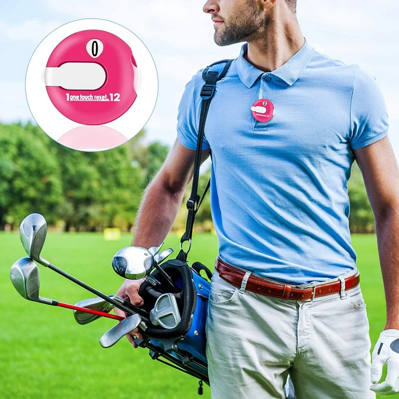 

6PCS Golf Score Counter Mini Golf Stroke Counter Scorekeeper Up to 12 Shots Score,Outdoor Golf Sports Accessories
