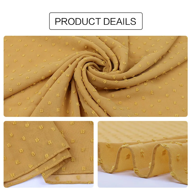 Модный женский шифоновый шарф с пузырьками Женский хиджаб аксессуары для