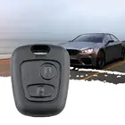 Новинка, задний Чехол для Peugeot 206 307 107 207 407 без лезвия с 2 кнопками, задний Чехол для автомобильного ключа