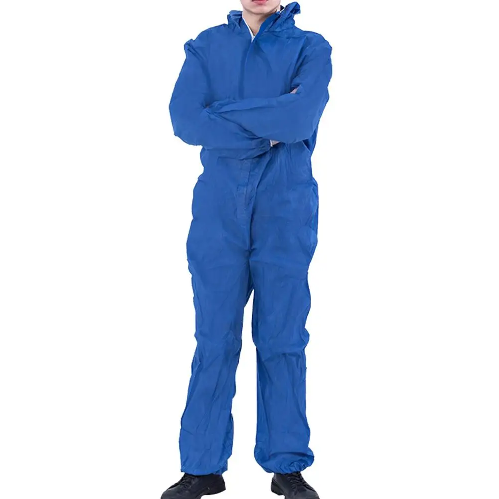

Newest Disposable Coverall Dust Spray Suit Siamese Non-woven Dust-proof Clothing White Labor Safely Security Protection Clothes