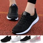 Женские кроссовки из дышащего сетчатого материала, на шнуровке